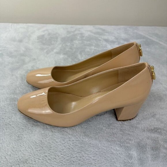 Michael Kors Beige Leather Round Tip Shoes Women's Size 8.5 US - Picture 9 of 12